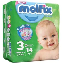 پوشک سه بعدی متوسط 14عددی مولفیکس